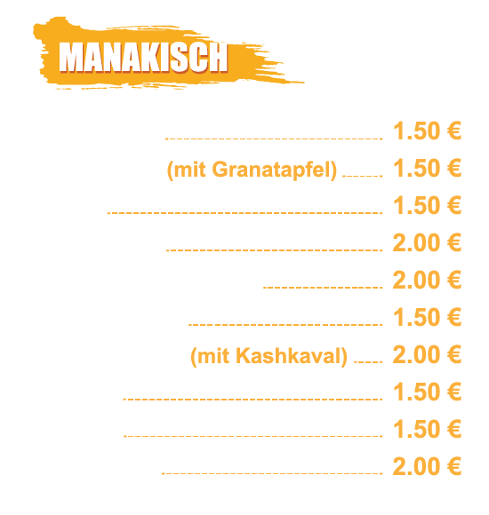 Rami Imbiss Menu