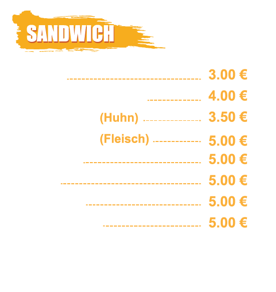 Rami Imbiss Menu